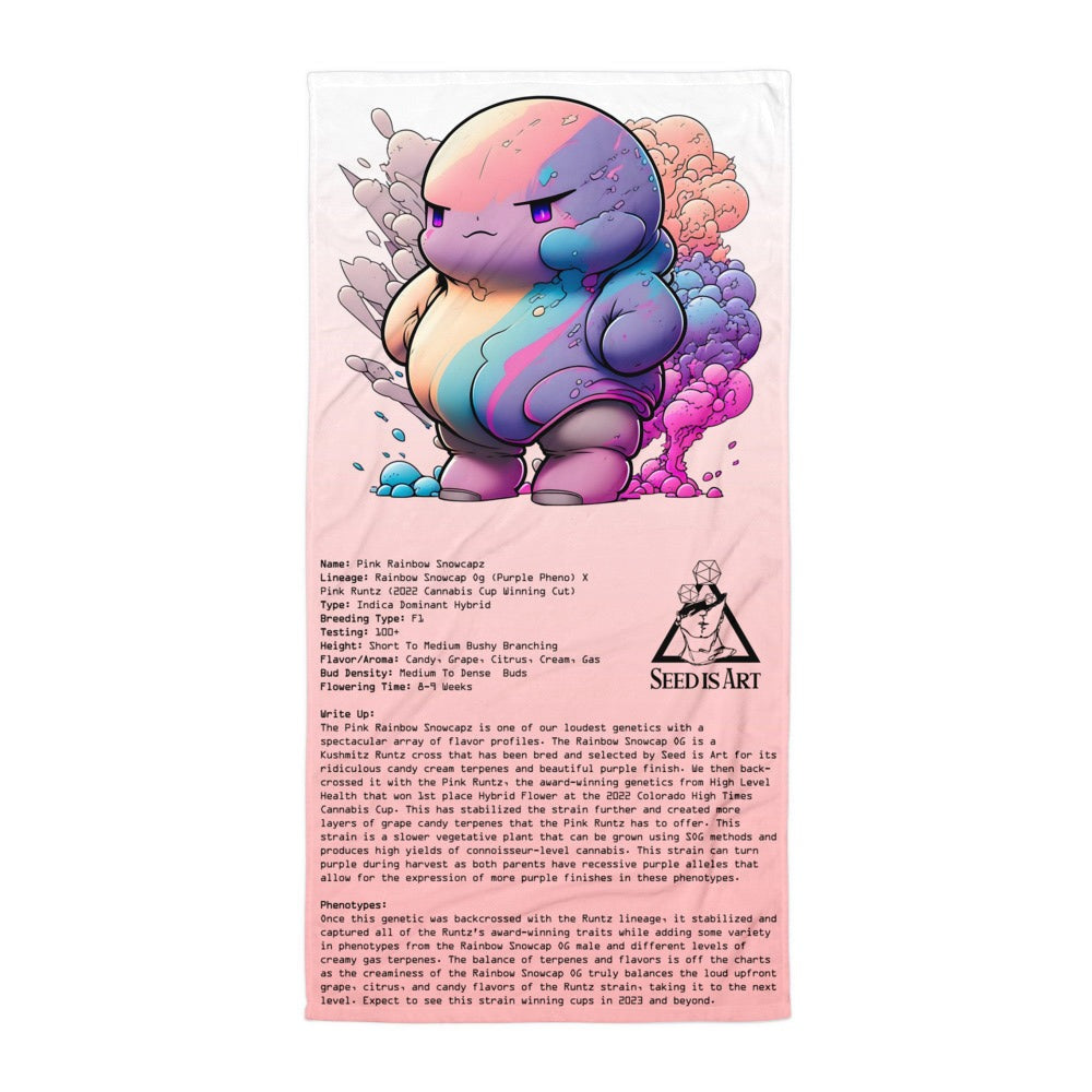 Pink Rainbow Snowcapz - Beach Towel